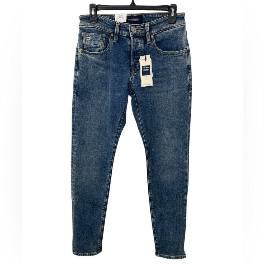 NWT Scotch & Soda Ralston Reg Slim Jeans Med Blue Wash Denim Men’s Size 29 x 32‎